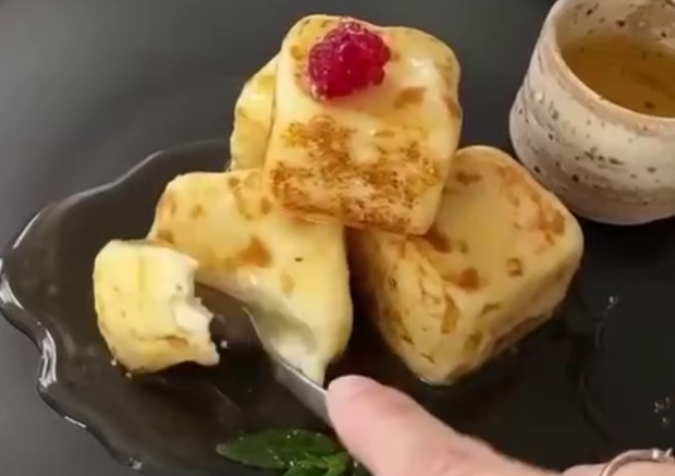 Квадратные сырники, кадр из видео