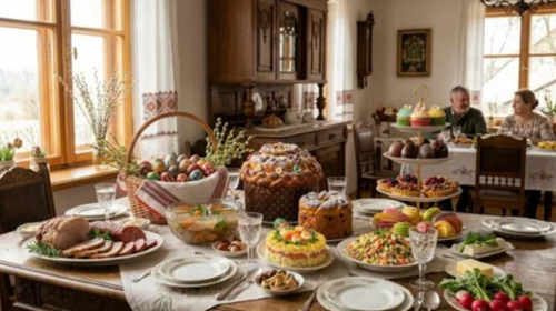 Пасхальный стол, изображение из свободных источников