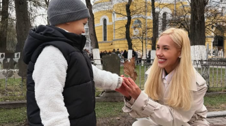 Даша Квиткова с сыном Львом, фото из соцсетей
