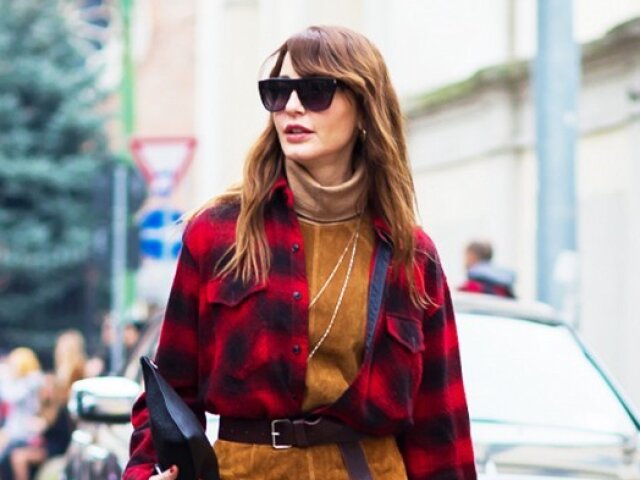 plaid-shirt-belted-dress-boots-street-style-