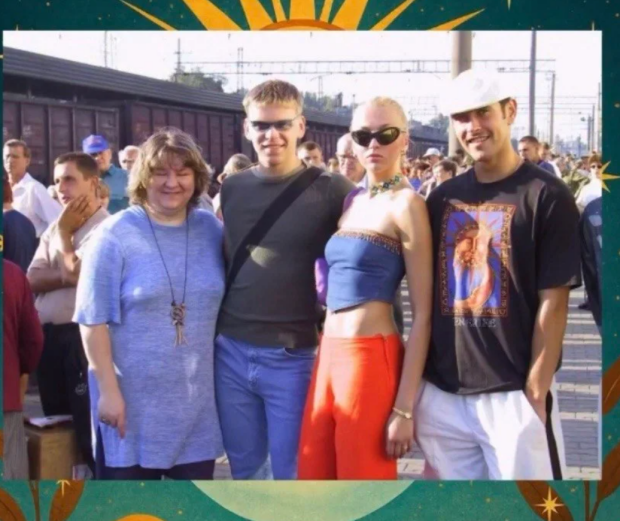 Оля Полякова в молодости в 90-е