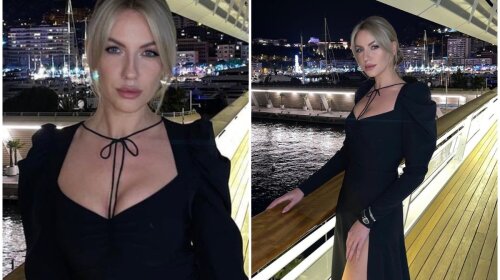 Леся Никитюк засветилась на яхте в Монако - надела роскошное платье с декольте и разрезом до трусов (фото)