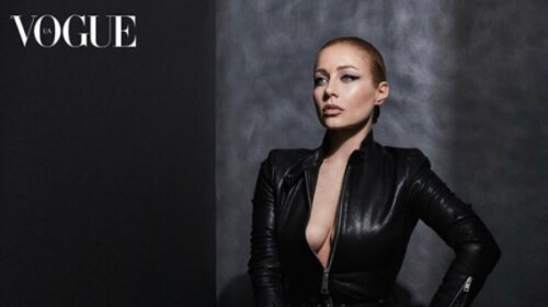 В кожаном комбинезоне и без трусов: Тина Кароль снялась для украинского Vogue (фото)