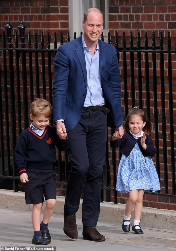 Принц Уильям с детьми