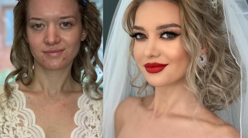 макияж до и после