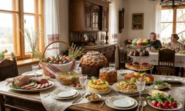 Пасхальный стол, изображение из свободных источников