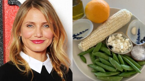 Актриса Камерон Діас поділилася рецептом улюбленої страви-простий і дуже швидкий салат з кукуризи і горошку (відео)