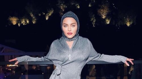 Мадонна отпраздновала Новый год в необычном головном уборе от украинского дизайнера - фото и видео