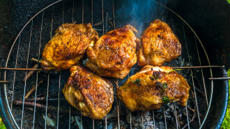 BBQ berbecue Baked Chicken legs meat food roast grilled