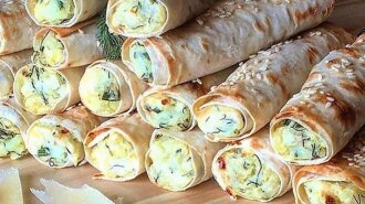 Любимые трубочки из лаваша с вкусной картофельной начинкой: готовится на раз-два, а уходит на ура