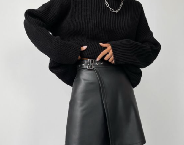 Шкіряна спідниця