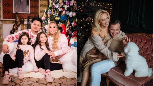 Как на Рождественских открытках: украинские звезды поделились кадрами семейных фотосессий – собрали всех и даже животных