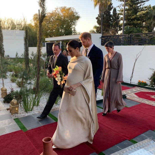 Меган Маркл і принц Гаррі на прийомі у британському посольстві в Марокко