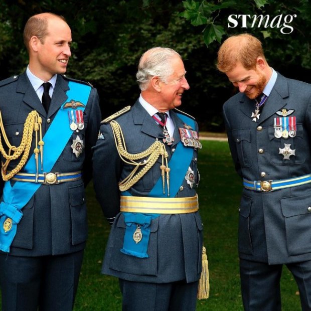 Принц Чарльз з синами принцами Гаррі і Вільямом