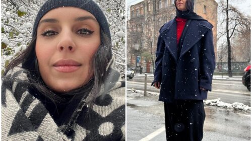 Яркий свитер, модное пальто и необычная шапка: Джамала впечатлила стильным зимним образом (фото)
