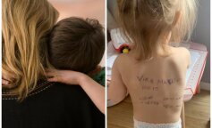 "Боляче на це дивитися": українські мами пишуть на спинах своїх дітей дані про сім'ю (фото)
