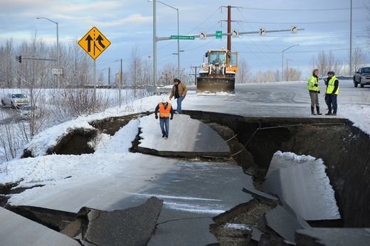 Землетрясение в Аляске: фото последствий