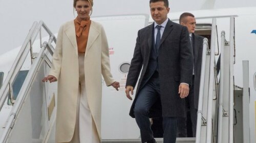В брюках-палаццо и персиковой блузе: элегантная Елена Зеленская на встрече с президентом Эстонии