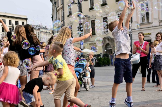 У центрі Кракова багато розваг для дітей