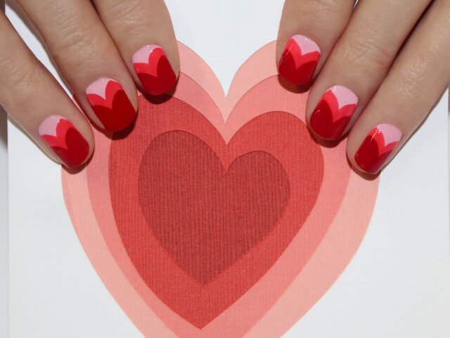 2014 valentine's Day Nail Art