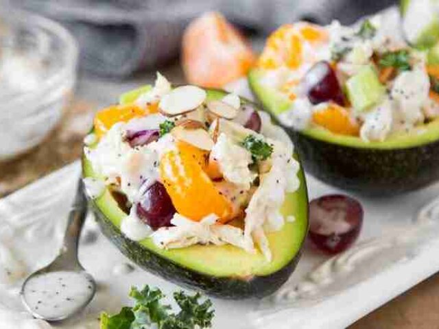 Avocado with chicken
