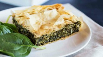 Pie with spinach