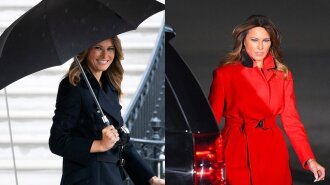 Битва образов: Мелания Трамп в черном и красном пальто – какое из них тебе нравится больше