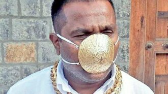 По-багатому: індійський бізнесмен захищається від коронавіруса маскою із золота