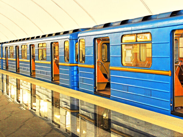 Subway station in Kiev underground