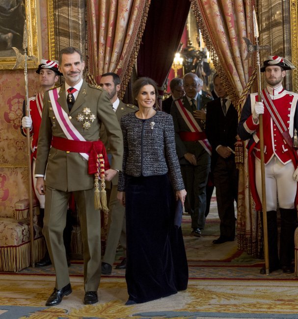 Королева Летиция с супругом королем Испании Филиппом VI