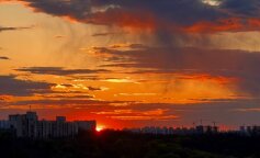 Закат, Киев, фото из соцсетей