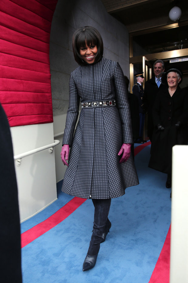 Мишель Обама в пальто Thom Brown