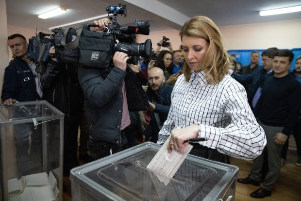 Олена Зеленська на виборах 2019