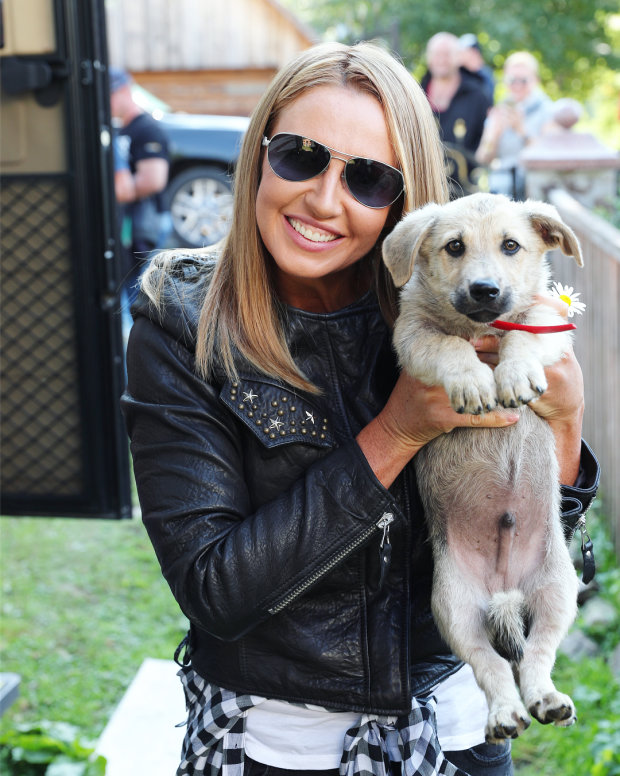 Оксана Марченко с собакой