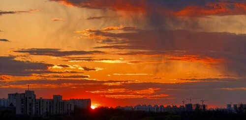 Закат, Киев, фото из соцсетей