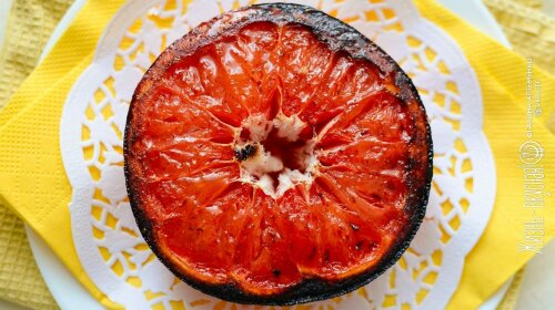Вкусный диетический завтрак за 10  минут:  грейпфрут, запеченный с творогом