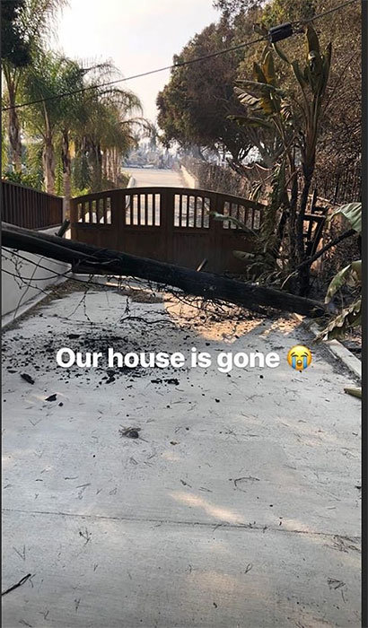 Дом певица Робина Тика после пожара