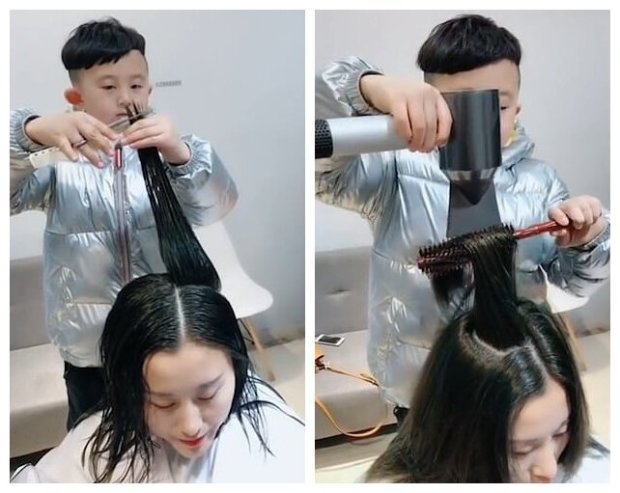 китайский мальчик парикмахер