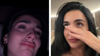 Анна Трінчер у сльозах