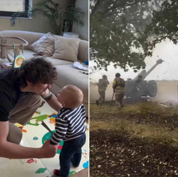 Чоловік Лесі Нікітюк Дмитро Бабчук із сином Оскаром