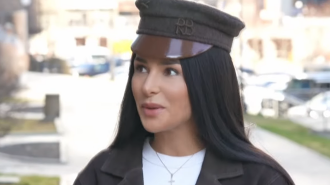 Злата Огнєвіч, кадр з інтерв'ю