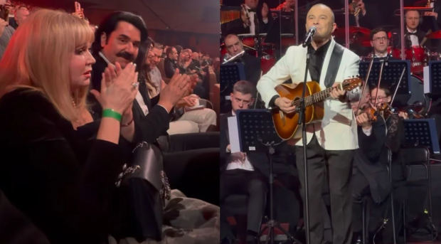 Павло Зібров із дружиною на концерті Вікора Павліка