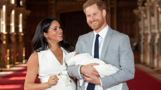 The Duke & Duchess Of Sussex Pose With Their Newborn Son