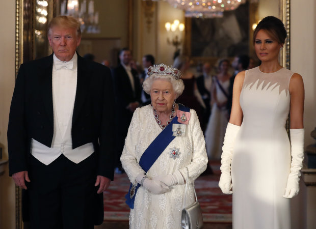 Королева Єлизавета II, Дональд і Меланія Трамп