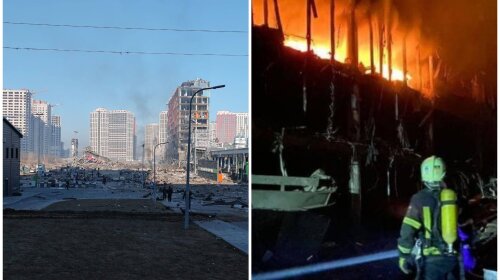Обстріл Києва: вночі російські окупанти вдарили по ТРЦ Retroville, є жертви (фото)