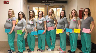 Восемь из девяти беременных медсестер