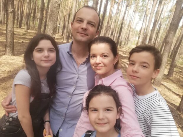 Маричка Падалко с семьей