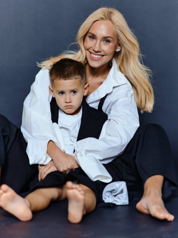 Даша Квіткова із сином Левом