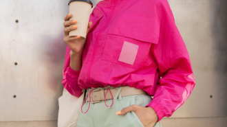 Женщина, мода, одежда, куртка