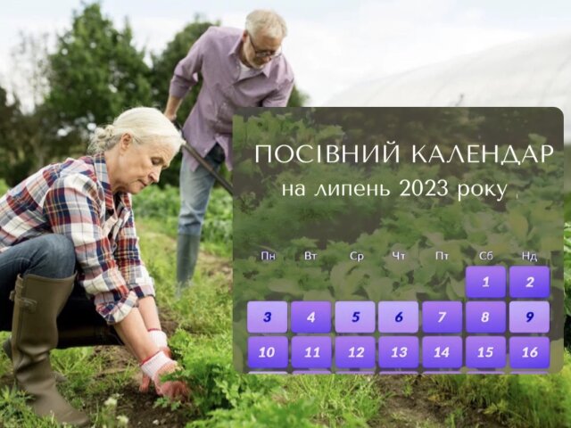 Посевный календарь на июль 2023 года